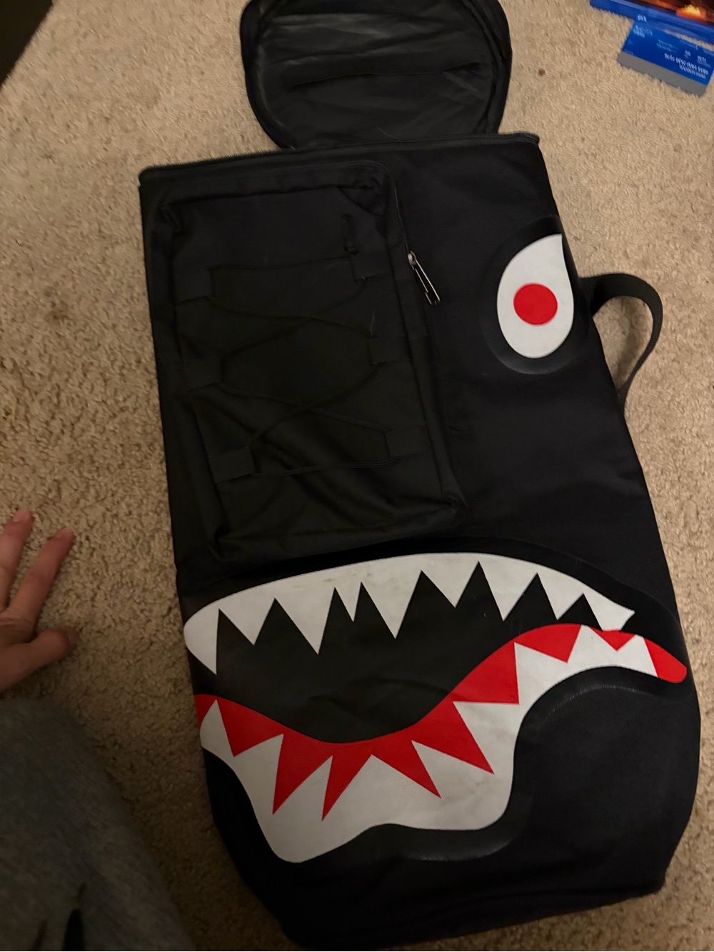 Black sprayground Shark  Duffel Bag
